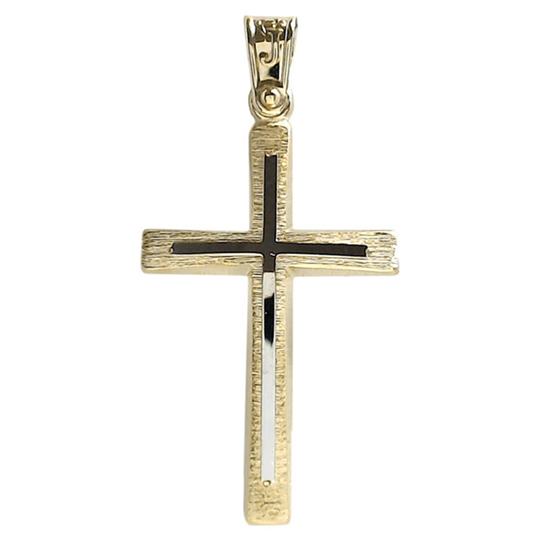 Δίχρωμος Χρυσός Σταυρός Κ14